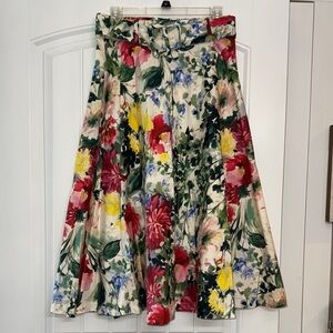 NWT philosophy Floral A-Line Skirt with belt